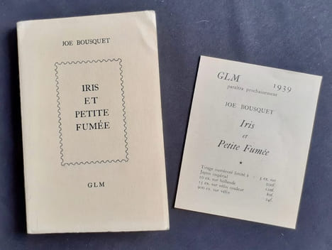Iris et petite fumée -. BOUSQUET (Joe) -