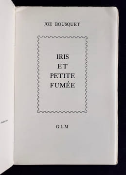 Iris et petite fumée -. BOUSQUET (Joe) -