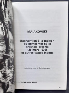 TXT. N°8: «Babil des classes dangereuses» -. PRIGENT (Christian) - MAÏAKOVSKI (Vladimir) - NOVARINA (Valère) - VERHEGGEN (Jean-Pierre) - PRIGENT ...