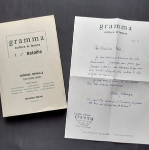 Gramma - Ecriture et lecture : n°1, automne 1974 : Georges Bataille -