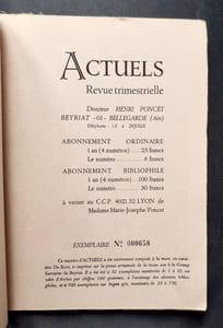 Actuels n°1 - 