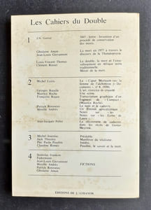 Les Cahiers du double - N°1 : "Constat" (La mort).