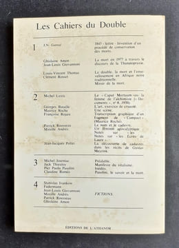Les Cahiers du double - N°1 : "Constat" (La mort).. GIOVANNONI (Jean-Louis) - GEORGE (Raphaële) - AMON (Ghislaine) - LEIRIS (Michel) - BATAILLE ...