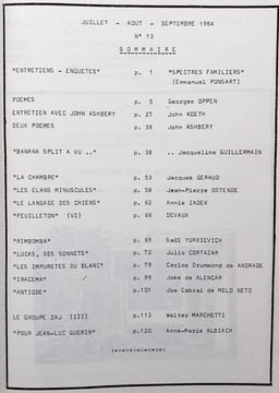 Banana Split n°13 - . CORTAZAR (Julio) - ALENCAR (Jose de) - OSTENDE (Jean-Pierre) - ZADEK (Annie) - ASHBERY (John) - OPPEN (George) - ALBIACH ...