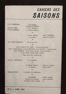 Cahiers des saisons : collection complète du n°1 à 49, août 1955 - printemps 1967 -
