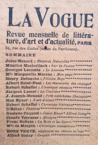 La Vogue. Revue mensuelle de littérature, d'art et d'actualité - Nouvelle série : N°2, février 1899.