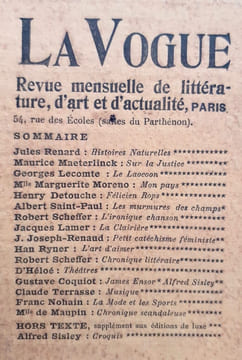 La Vogue. Revue mensuelle de littérature, d'art et d'actualité - Nouvelle série : N°2, février 1899.. RENARD (Jules) - MAETERLINCK (Maurice) - MORENO ...