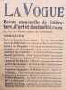 La Vogue. Revue mensuelle de littérature, d'art et d'actualité - Nouvelle série : N°3, mars 1899.. STEVENSON (Robert-Louis) - SCHWOB (Marcel) - ...