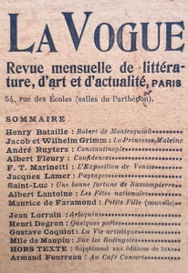 La Vogue. Revue mensuelle de littérature, d'art et d'actualité - Nouvelle série : N°7, juillet 1899.
