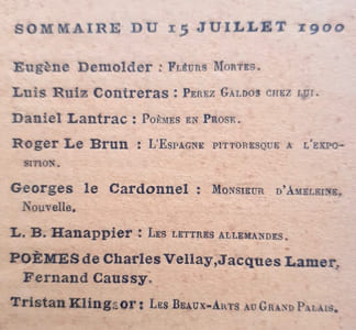 La Vogue. Revue mensuelle de littérature, d'art et d'actualité - Nouvelle série : N°19, juillet 1900.