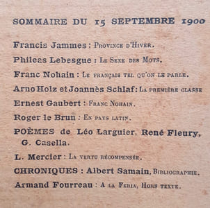 La Vogue. Revue mensuelle de littérature, d'art et d'actualité - Nouvelle série : N°21, septembre 1900.