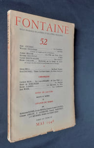 Fontaine, revue mensuelle de la poésie et des lettres françaises : n°52, mai 1946.