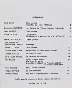 Obsidiane N°7 & 8. octobre 1979.
