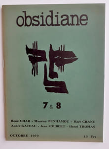 Obsidiane N°7 & 8. octobre 1979.
