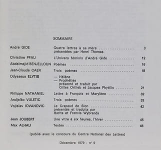 Obsidiane N°9. décembre 1979.