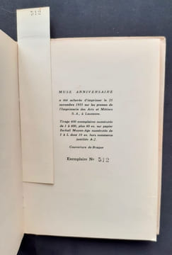 Muse anniversaire - 1942-1955 - . MATTHEY (Pierre-Louis) -