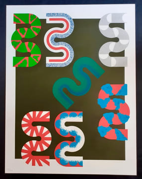 Variations III : lithographie originale signée, 1995.. SUGAI Kumi -