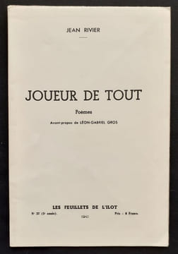 Joueur de tout -. RIVIER (Jean) -