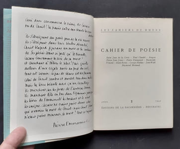 Cahier de poésie.
