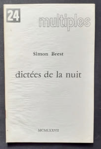 Dictées de la nuit. Multiples n°24.