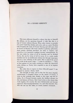 Interpretative essays on two poems by René Char : To a tensed serenity - Lettera amorosa / Essais d'interprétation de deux oeuvres de René Char : A ...