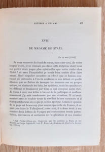 Lettres à un ami - Cent onze lettres inédites de Benjamin Constant et Madame de Staël à Claude Hochet -