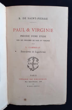 Paul & Virginie -. SAINT - PIERRE (Bernadin de) -
