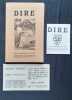 Dire. Revue européenne de poésie. N°1, nouvelle série, hiver-printemps 1966.. VODAINE (Jean) - Claude Aveline, Daniel Biga, Théophile Briant, Philippe ...