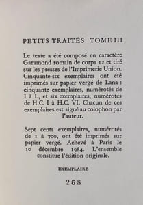 Petits traités. Tome III.