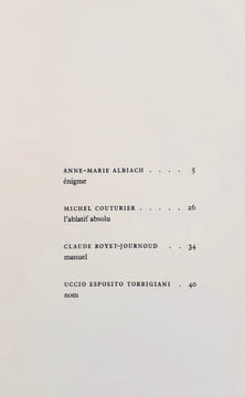 Siècle à mains, n°11, septembre 1968.. Anne-Marie Albiach, Michel Couturier, Claude Royet-Journoud, d’Uccio Esposito Torrigiani.