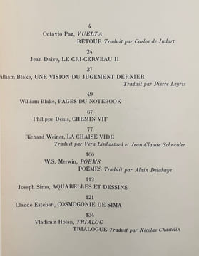 Argile n°III : été 1974.. PAZ (Octavio) - DAIVE (Jean) - BLAKE (William) - DENIS (Philippe) - WEINER (Richard) - MERWIN (W.S.) - SIMA (Joseph) - ...