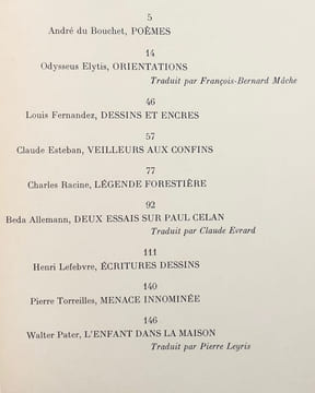 Argile n°VIII : automne 1975.. DU BOUCHET (André) - ELYTIS (Odysseus) - FERNANDEZ (Louis) - ESTEBAN (Claude) - RACINE (Charles) - ALLEMANN (Beda) - ...