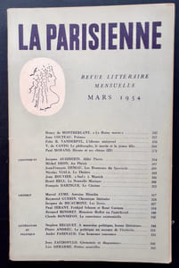 La Parisienne. Revue littéraire mensuelle : n°15, mars 1954.