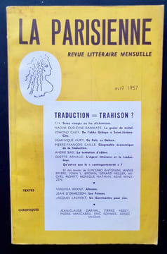 La Parisienne. Revue littéraire mensuelle : n°43, avril 1957, Traduction = trahison ?. Dominique Aury, Odette Arnaud, François Nourissier, Jacques ...