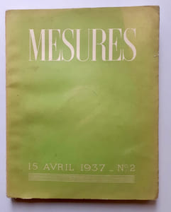 Mesures - 15 avril 1937 - troisième année - N° 2 -