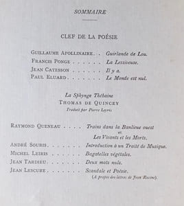 Messages n°I, janvier 1944 : Souces de la poésie.