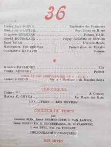 Fontaine, revue mensuelle de la poésie et des lettres françaises : n°36, 1944.