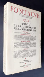 Fontaine, revue mensuelle des lettres françaises et de la littérature internationale, n°37-40, 1944 : Aspects de la littérature anglaise de 1918 à 1940 -