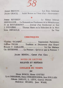 Fontaine, revue mensuelle de la poésie et des lettres françaises, n°58, mars 1947 -