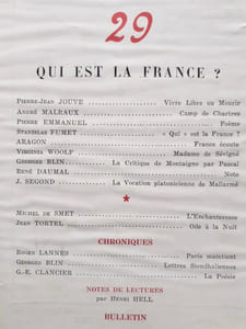Fontaine, revue mensuelle de la poésie et des lettres françaises : n°29, (août-septembre) 1943 : Qui est la France ?