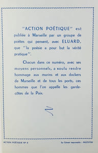 Action poétique n°4, juin 1955 : Port et marine.
