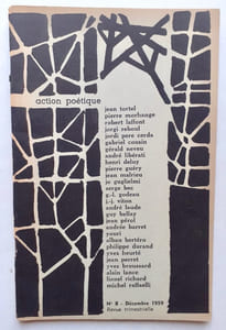 Action poétique n°8 décembre 1959.