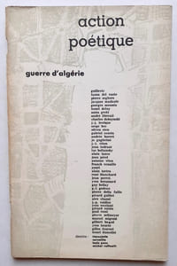 Action poétique n°12 décembre 1960 : Algérie -