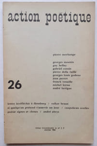 Action poétique n°26, janvier 1965.
