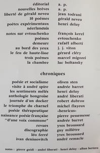 Action poétique n°20 avril 1963. 