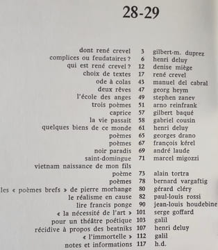 Action poétique n°28-29, janvier 1965.. CREVEL (René) - COUSIN (Gabriel) - DELUY (Henri) - BAQUE (Gilbert) - ZANEV (Stephen) - HEYM (Georg) - DEL ...