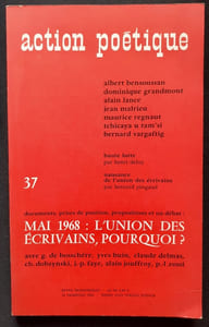 Action poétique n°37, deuxième trimestre 1968 -