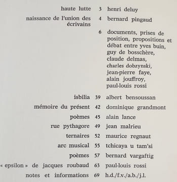 Action poétique n°37, deuxième trimestre 1968 - . BENSOUSSAN (Albert) - GRANDMONT (Dominique) - LANCE (Alain) - MALRIEU (Jean) - U TAM'SI (Tchicaya) - ...