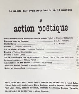 Action poétique n°45, 4ème trimestre 1970 - 