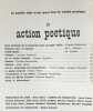 Action poétique n°45, 4ème trimestre 1970 - . LARTIGUE (Pierre) - DOBZYNSKI (Charles) - ROSSI (Paul Louis) - ROUDINESCO (Elisabeth) - GUGLIELMI ...